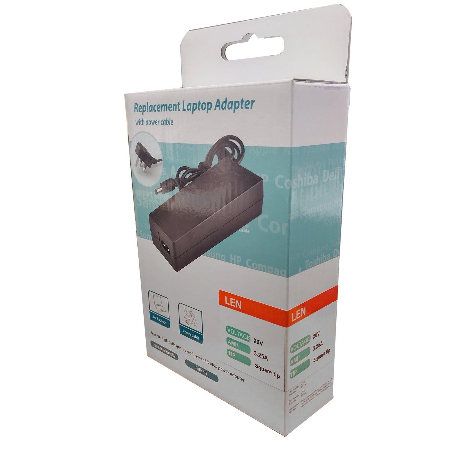 SUMVISION Lenovo ThinkPad Ultrabook Compatible Laptop AC Charger Adapter, 20V / 3.25A / 65W with 11mm x 4.6mm Rectangle Tip & UK Plug-PCR Business Solutions Ltd